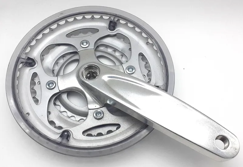 SR Suntour Triple 28/38/48 Chainset 170mm in Silver Missing Left Crank Shop Soiled